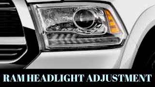 HOW TO 4TH GEN RAM 1500 HEADLIGHT ADJUSTMENT [upl. by Charlotta]