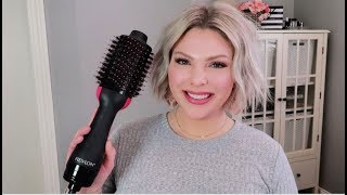 REVLON OneStep Volumizer Hair Dryer amp Styler  SHORT HAIR REVIEW  DEMO [upl. by Dotson205]