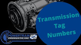 Transmission Tag Identification [upl. by Eahsal]