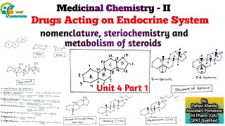 drugs acting on endocrine system nomenclature steriochemistry and metabolism of steroids medichem 2 [upl. by Orv576]