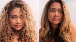 Revlon One Step Volumizer curly frizzy to smooth in 6 minutes [upl. by Skeie]