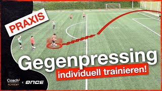 3 Variationen für Gegenpressing in der Kleingruppe I Coach²  Fußballtraining [upl. by Hey]