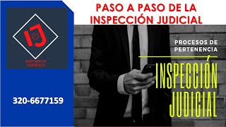 INSPECCIÓN JUDICIAL EN LOS PROCESOS DE PERTENENCIA [upl. by Aihtenak]