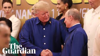 Donald Trump and Vladimir Putin shake hands at Apec [upl. by Ava310]