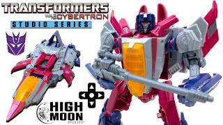 Transformers Studio Series GAMER EDITION War For Cybertron Voyager Class STARSCREAM Review [upl. by Guyer339]