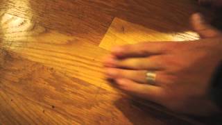 Easy DIY remove scuff marks from oak hardwood floor with eraser [upl. by Yatnoj]