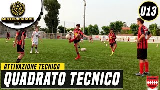 ALLENAMENTO ESORDIENTI QUADRATO TECNICO  SCUOLA CALCIO [upl. by Davilman]