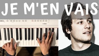 PIANO FACILE  JE MEN VAIS  VIANNEY [upl. by Retswerb606]