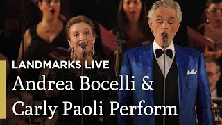 Andrea Bocelli amp Carly Paoli Sing quotTime to Say Goodbyequot  Landmarks Live in Concert  GP on PBS [upl. by Bibbie]