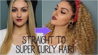 Straight to Super curly hair  Chopstick Tutorial [upl. by Aihtnis]