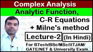 Complex Analysis  Analytic Function Lecture2 [upl. by Nairot]