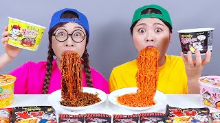 Spicy Food Fire Noodle Mukbang DONA [upl. by Jovita]