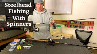 Steelhead Fishing With Spinners BEGINNERS Spinner Fishing Setup For Bank Fishing [upl. by Airpac]