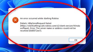 How To Solve  Roblox An Error Occurred While Starting Roblox Error  Windows 11 [upl. by Carly]