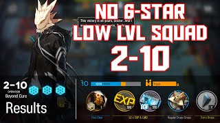 【明日方舟Arknights】210  Low LvlRarity Squad  Arknights Strategy [upl. by Reilamag]