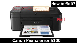 How to fix Support code 5100 in a canon printer [upl. by Oicnerolf156]