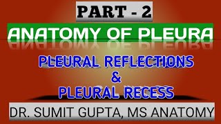 ANATOMY OF PLEURA  Part 22 [upl. by Elladine]