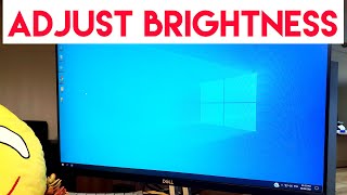 How to Adjust Dell Monitor Brightness  Dell 24 Monitor – S2421HN [upl. by Nonnek]