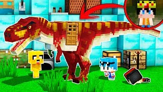 ¡LOS COMPAS SE ESCONDEN DENTRO DE DINOSAURIO 😂🔥 MINECRAFT EL ESCONDITE [upl. by Gurango188]