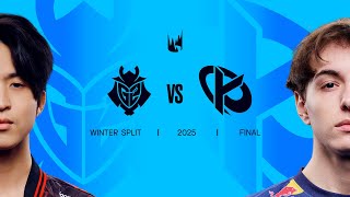 G2 vs KC  2025 LEC Winter Split Playoffs  Split Final [upl. by Tihw]