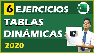 6 Ejercicios sobre TABLAS DINÁMICAS EN EXCEL para practicar [upl. by Wolfie]