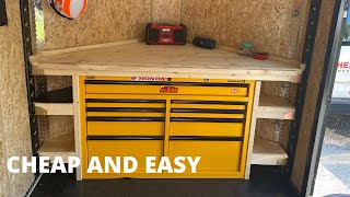 DIY enclosed trailer shelf with tool chest [upl. by Azal709]