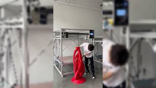 Print a red artwork sculpture with DOWELL3D PRINTER [upl. by Yonita]