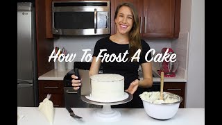 How To Frost A Cake  A Beginners Guide  CHELSWEETS [upl. by Craddock]