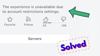 Fix roblox the experience is unavailable due to account restrictions settings [upl. by Aneehsak]