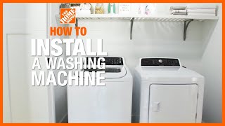 How to Install a Washing Machine  The Home Depot [upl. by Atiuqin]