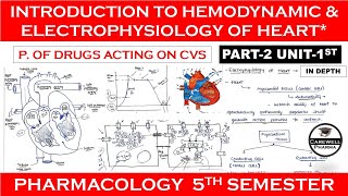 Introduction to Hemodynamic and Electrophysiology of Heart  P2 U1  pharmacology 5th sem [upl. by Ethel]