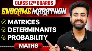 Class 12th MATHS  Matrices Determinants Probability  ENDGAME MARATHON 🔥  PW [upl. by Inat]