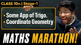 Class 10th Maths Maha Marathon  Some App of Trigonometry amp Coord Geometry 🔥  Shobhit Nirwan [upl. by Namwen]