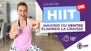 🤗 HIIT en Live  Maigrir du ventre  Éliminer la graisse  Jessica Mellet [upl. by Etheline]