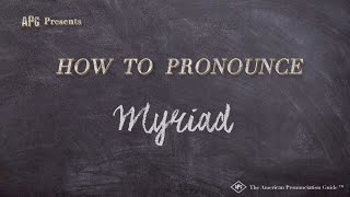 How to Pronounce Myriad Real Life Examples [upl. by Trab631]