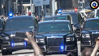 Russian President Vladimir Putins Motorcade Arrives in Geneva to meet Joe Biden [upl. by Zachar382]