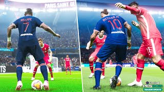 SKILLS amp DRIBBLING TUTORIAL  TWISTING DEFENDERS INSIDE OUT  PES 2021 [upl. by Mcgannon912]