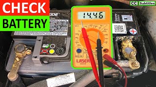 How to check a Car Battery with a Multimeter [upl. by Story607]