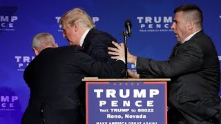 Donald Trump rushed off stage during rally in Nevada [upl. by Kaczer]