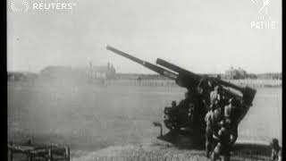 British antiaircraft guns defend England from V1 flying bombs 1944 [upl. by Jonna]