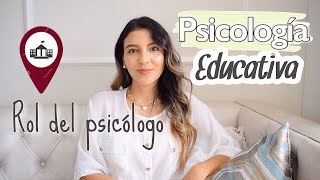 PSICOLOGÍA EDUCATIVA  EN QUE PUEDE TRABAJAR UN PSICÓLOGO [upl. by Ahsiened]