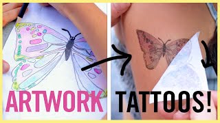 TURN KIDS ARTWORK into TEMPORARY TATTOOS [upl. by Riek]