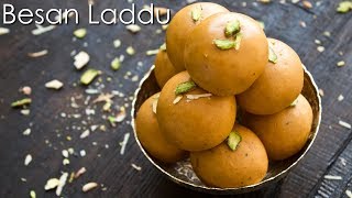 Besan Laddu Recipe  Besan Ke Laddoo  Homemade Besan Ladoo  The Terrace Kitchen [upl. by Annahsirhc]