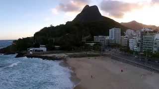 Leblon Beach in Rio de Janeiro  The Drone Eyes [upl. by Iffar]