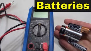 How To Test Standard Batteries With A Multimeter AA AAA CTutorial [upl. by Jairia]