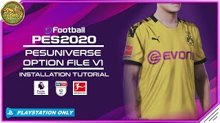 PES 2020  PESUniverse Option File V1 Installation Tutorial PS4 only [upl. by Drexler]