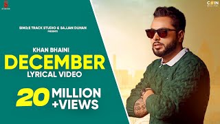 Khan Bhaini  December Lyrical Video  New Punjabi Songs  Latest Punjabi Song 2020  Coin Digital [upl. by Pellikka689]