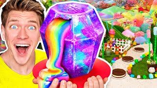 10000 Pounds of Candy Turned Into Candyland  DIY Art Challenge in Real Life for 24 Hours [upl. by Beryl]