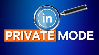 How to Use PRIVATE MODE on LinkedIn 🔎 [upl. by Ardied355]