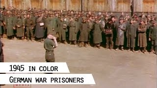 German war prisoners 1945 in color [upl. by Weinreb562]